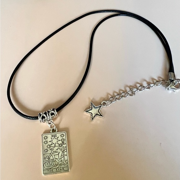 Tarot Card “The Star” Pendant Necklace with Star Charm at back of neck - Picture 4 of 15